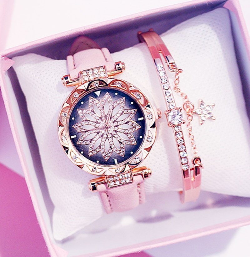 Rotating ladies net red quartz watch casual - Image 3