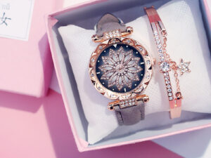 Rotating ladies net red quartz watch casual
