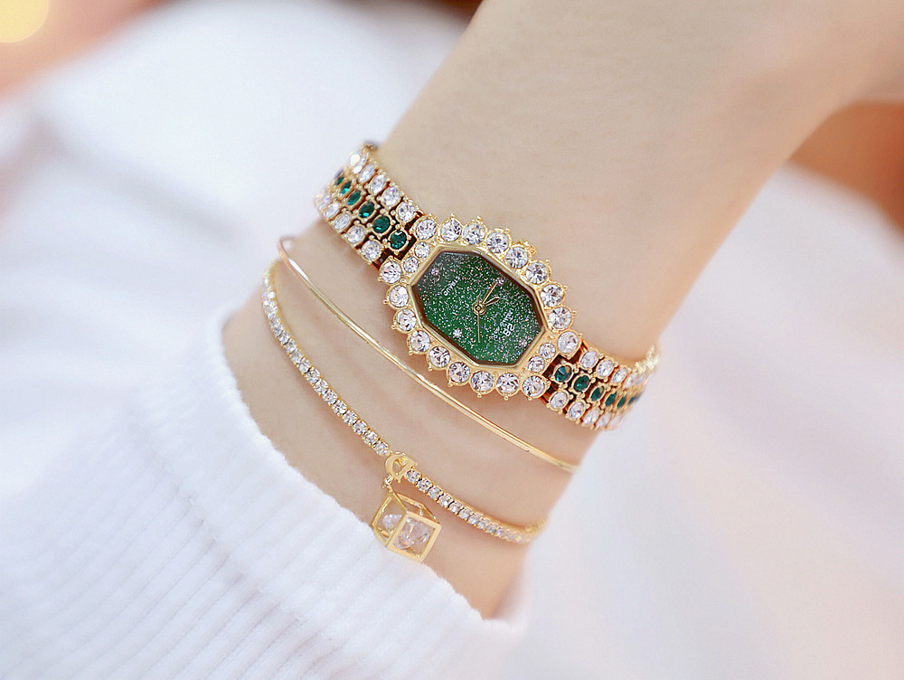 Luxury Full Diamond Steel Band Quartz Watch - Image 3