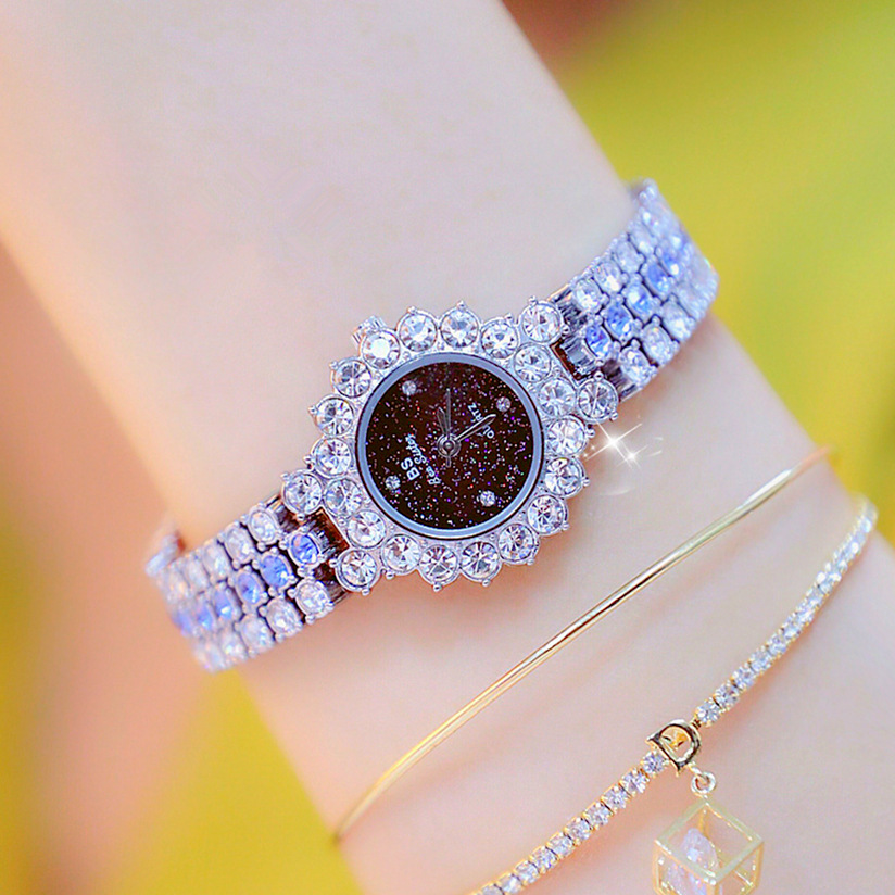 Multicolor Temperament Women's Fashion Quartz Watch Luxury Stainless Steel Analog WristWatch Ladies Watch Women Dress Bracelet Set Clock - Image 2