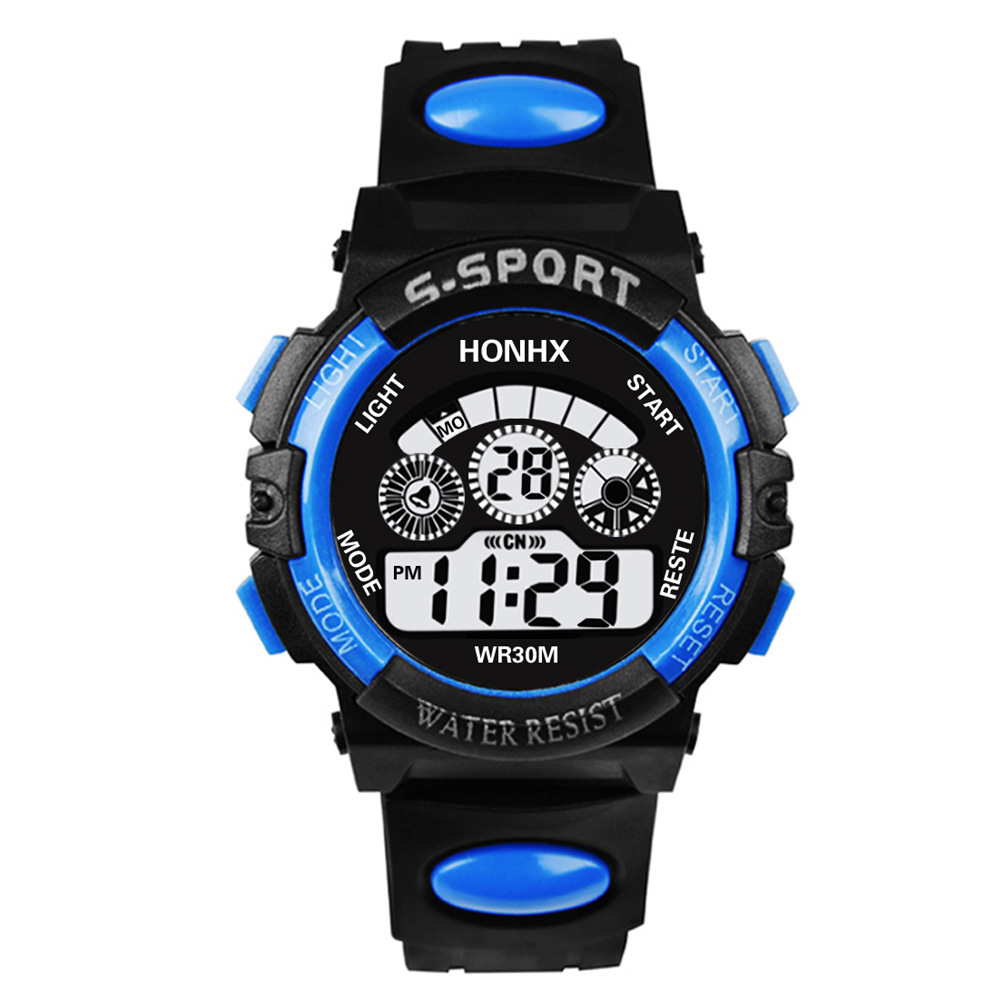 HONHX cross-border exclusive for men and women students electronic watch LED luminous watch 62 three eyes - Image 2