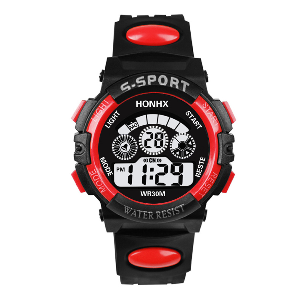 HONHX cross-border exclusive for men and women students electronic watch LED luminous watch 62 three eyes - Image 5