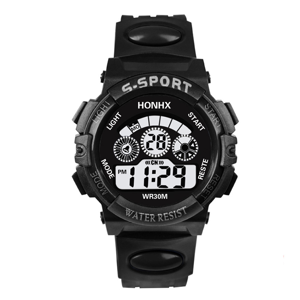 HONHX cross-border exclusive for men and women students electronic watch LED luminous watch 62 three eyes - Image 4