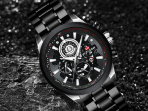 Quartz Watch For Men Black Gold Man Business Non Automatic Machine